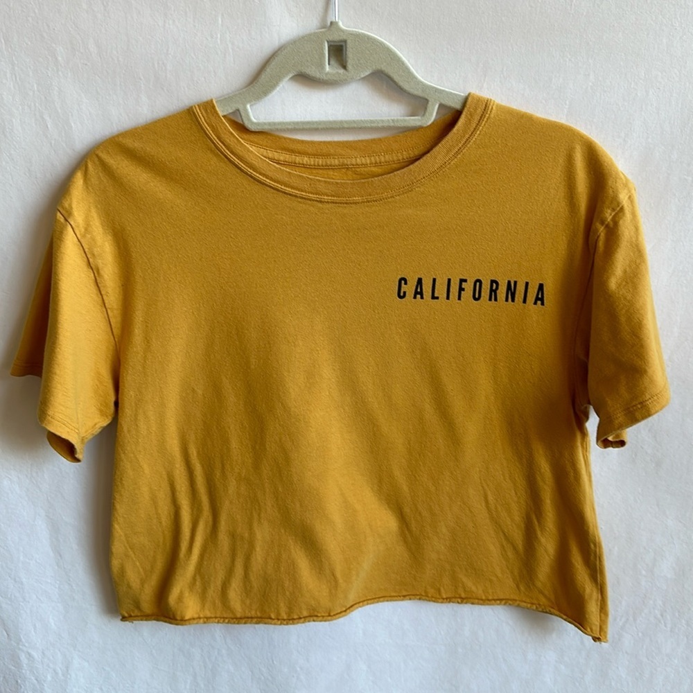 Cold Crush Los Angeles 1984 yellow cropped tee, size S